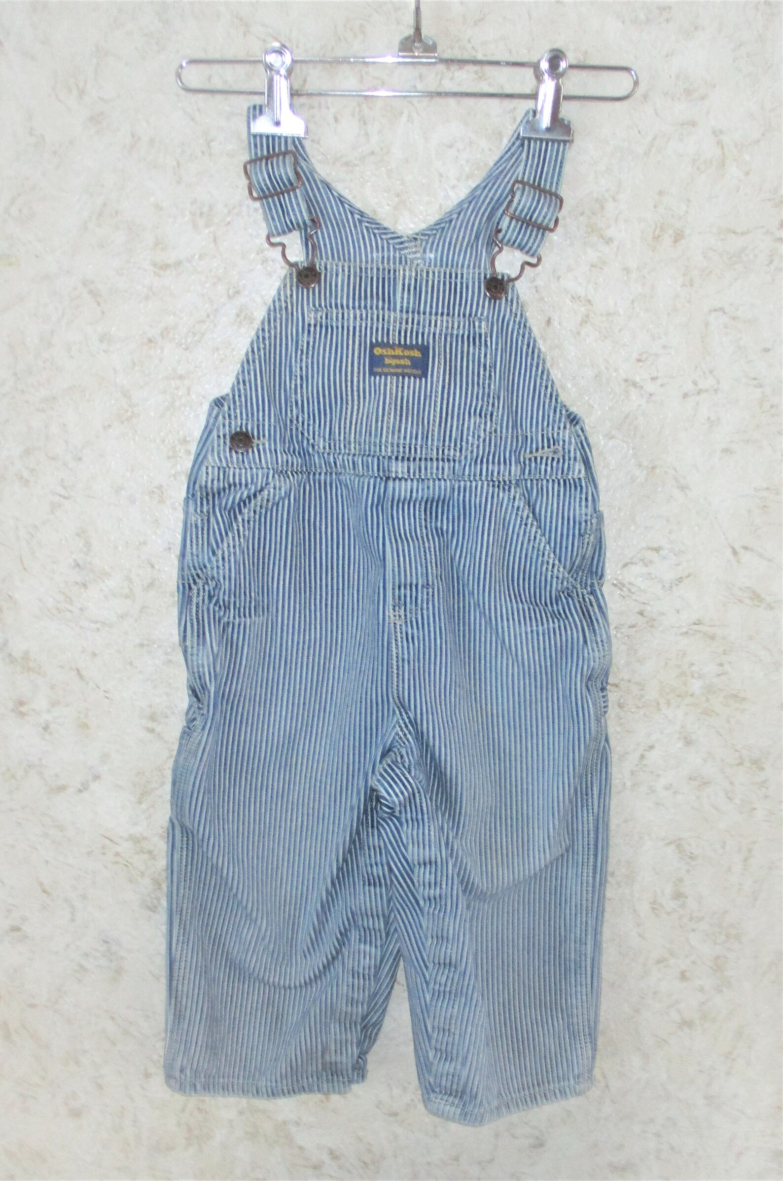 OSHKOSH BGOSH Engineer Overalls Striped Baby 24M Blue White Etsy