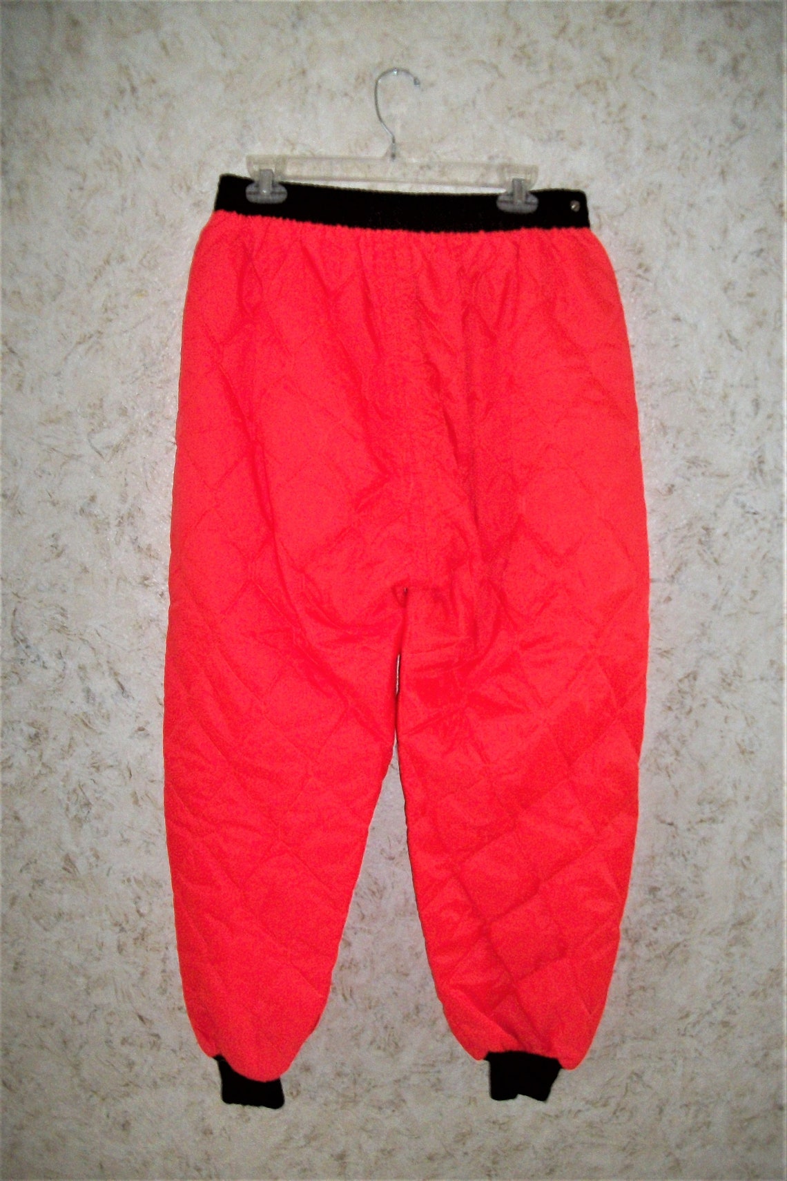 70s Blaze Orange Insulated Pants Quilted HIpster Snap Fly Etsy