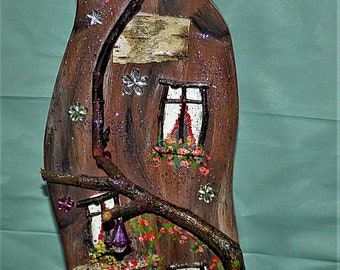 Fairy house for outside or inside on tree or wall