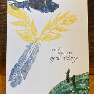 Good Tidings - 8x10 Feather Painting