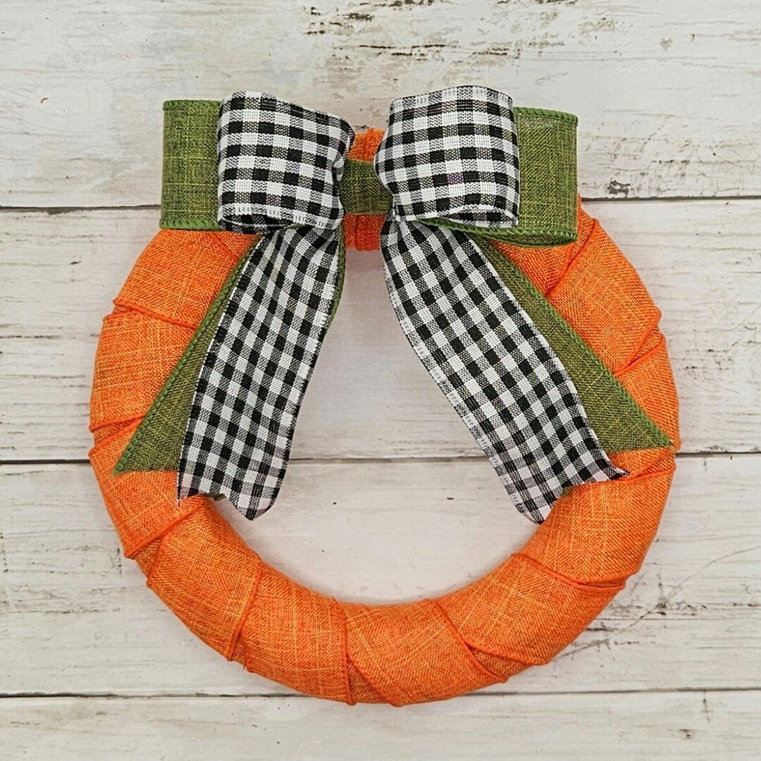 Mini Pumpkin Wreath, Fall Wreath, Small Wreath for Door, Fall ...
