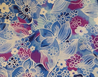 surf tropical leaves dress fabric rayon tiki craft cloth etsy