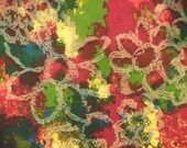 Abstract Floral Pillow Craft Fabric Cotton Scrap Book Cloth Fashion Apron Lampshade Design Reference Material