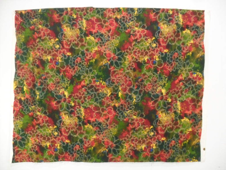 Abstract Floral Print Pillow Craft Fabric Cotton Scrap Book Cloth Fashion Apron Lampshade Design Reference Material