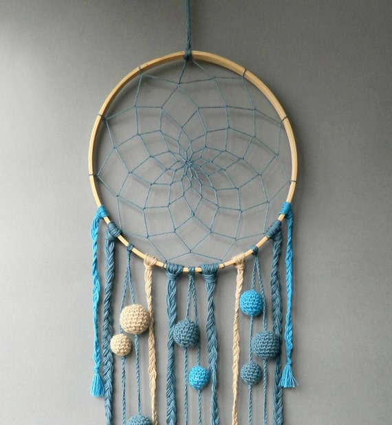 Blue Dream Catcher Nursery Dreamcatcher Boys Room Decor Wall Etsy