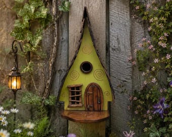 Handmade Troll King Birdhouse/Whimsical Garden Art/birdhouses/USA TARRIFS INCLUDED