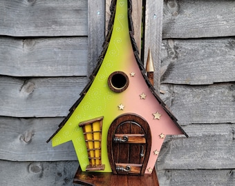 TINKER BELL bird house/birdhouses/handmade/Garden art/bird houses/bird house