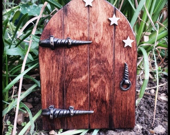 DARK WIZARD fairy door/ large fairy door for bottom of tree