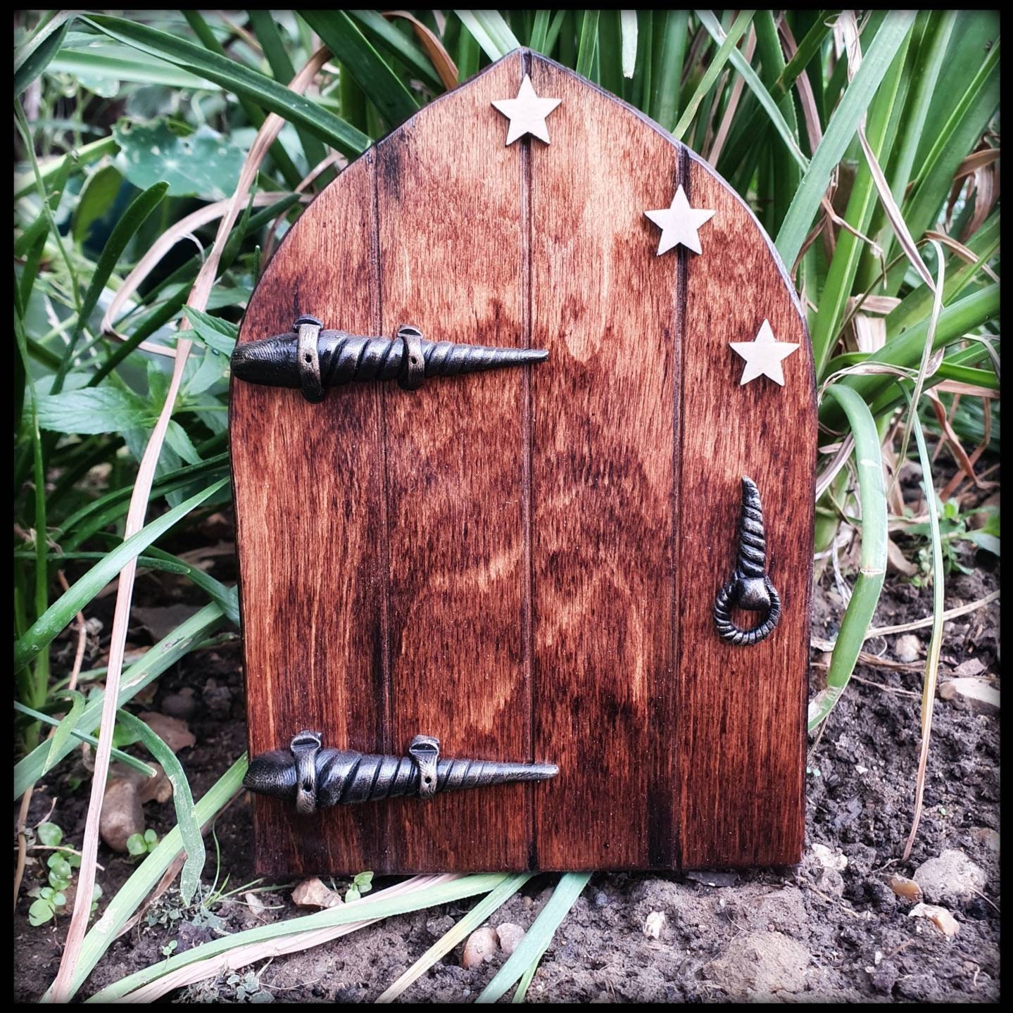 DARK WIZARD fairy door/ large fairy door for bottom of tree