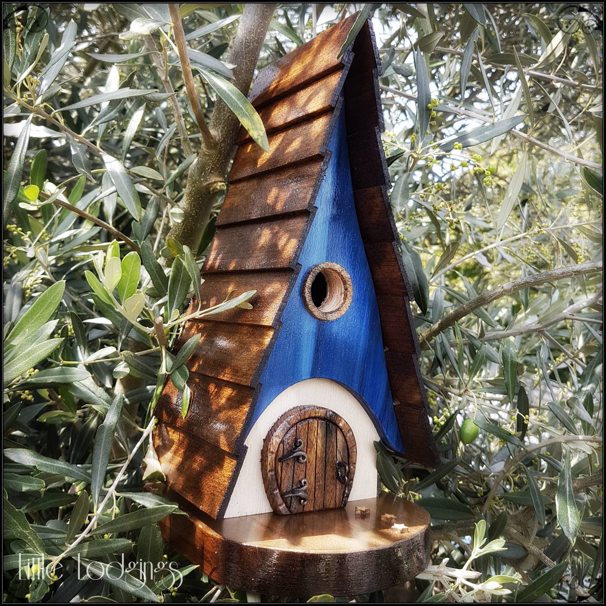 Grand Elf Bird House/Bird House /Handmade /Garden Art /Bird Houses /Birdhouses/Customizable Colour C