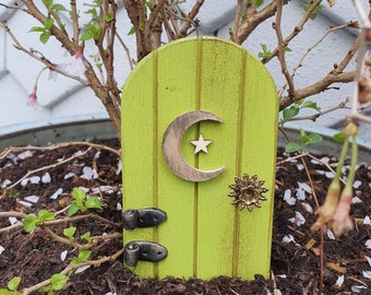 Moon and star fairy door