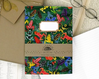 Dendrobatidae Dart Frog Print Lined Journal - A5 - 76 Lined Pages - Recycled