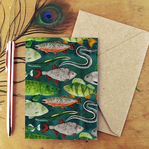 Flumens Pesce d'acqua dolce Biglietto di auguri