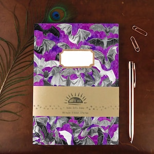 Chiroptera Bat Notebook - Recycled - A5 - Plain Pages