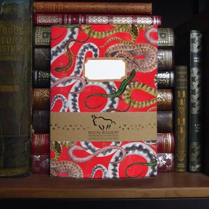 Reptilia Print A5 Soft Cover Lined Journal - 76 Lined Pages - Made from Recycled Materials - Hand-painted Watercolour Reptiles Design