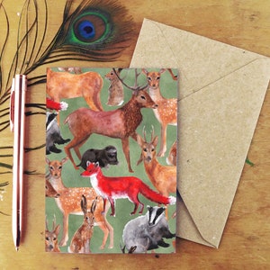 Sylvan Forest Animals Imprimer la carte de vœux