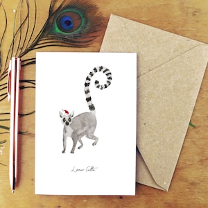 Conspiracy Christmas Ring Tailed Lemur Greetings Card