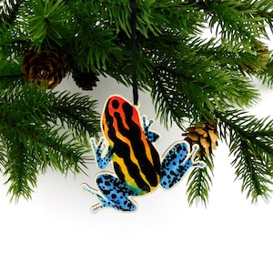 Dendrobatidae Dart Frog Wooden Hanging Decoration - Eco Christmas Bauble