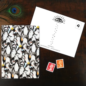 Waddle of Penguins Print Postcard