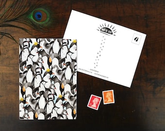 Cartolina stampa Waddle of Penguins