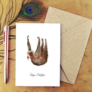 Sleuth Christmas Two-Toed Sloth Greetings Card