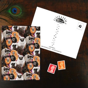 Cartão Postal com Impressão da Tropa de Tamarins