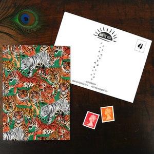 Cartão postal com impressão de Streak of Tigers