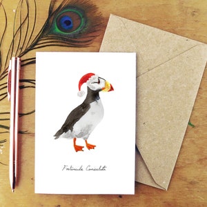 Carte de Noël Macareux cornu