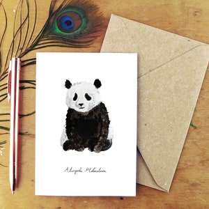 Carte géante de salutation de panda