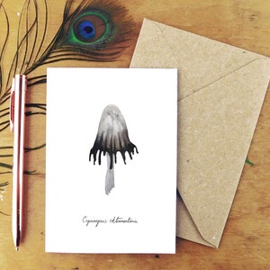 Ink Cap Fungi Greetings Card