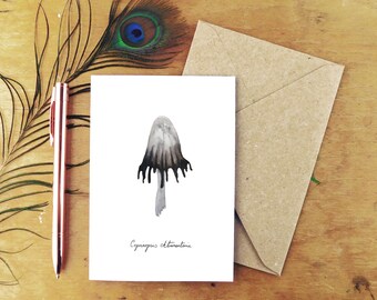 Ink Cap Fungi Greetings Card