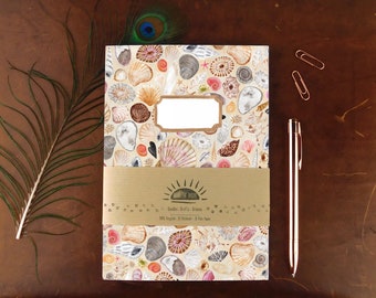 Conchae Sea Shell Notebook - Recycled - A5 - Plain Pages