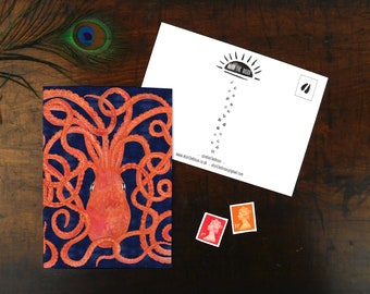 Octopoda Octopus Print Postcard