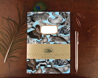 Bob of Seals Print Notebook - Recycled - A5 - Plain Pages