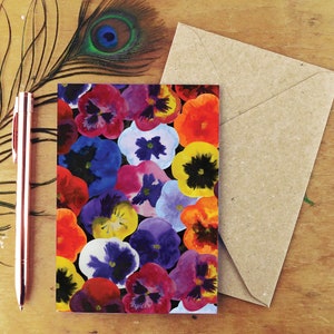 Viola Viooltje Bloemen Print Wenskaart