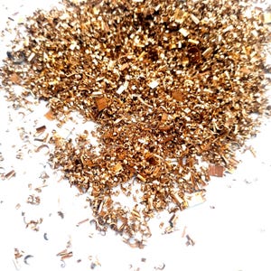 Brons in Mini Shavings, voor Orgonite, gieten, decoratie, metaal, 200g