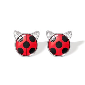 Miraculous Ladybug Earrings Etsy UK