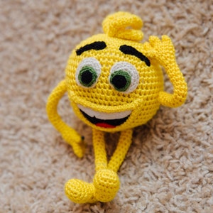 Emotion Emoji smile face Toy amigurumi Crochet pattern image 8