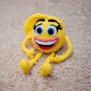 Emotion Emoji smile face Toy amigurumi Crochet pattern image 6