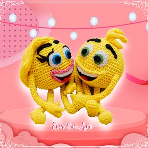 Emotion Emoji smile face Toy amigurumi Crochet pattern image 1