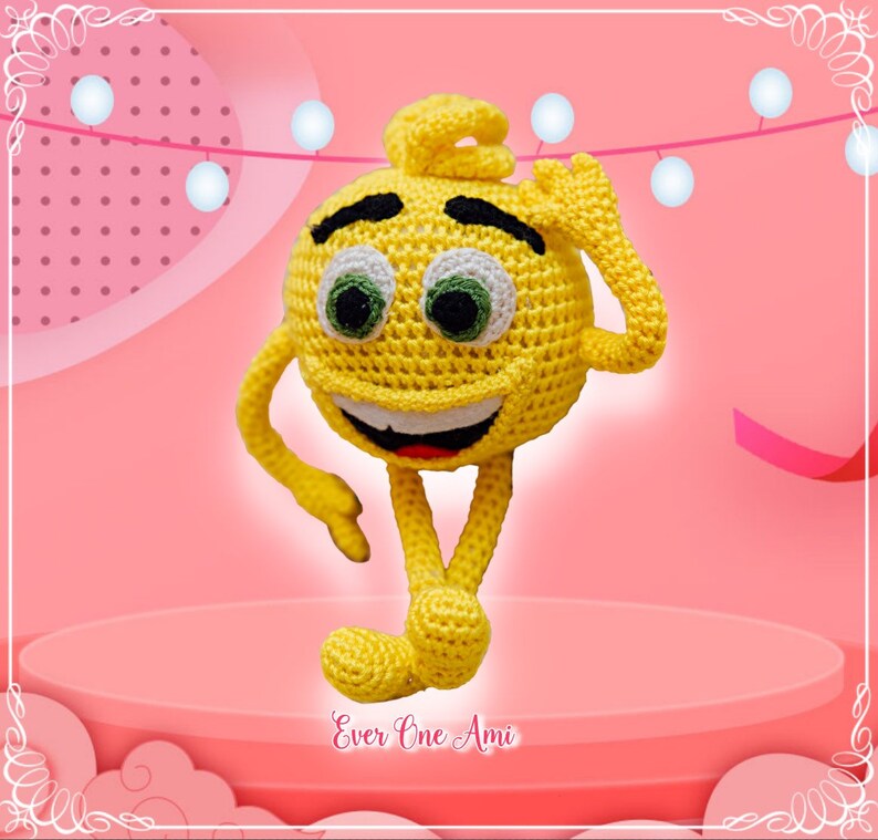 Emotion Emoji smile face Toy amigurumi Crochet pattern image 3