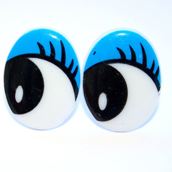LIVRAISON GRATUITE 23mm * 18mm noir Yeux jouets de sécurité Yeux en plastique Amigurumi yeux d’animaux - Paire