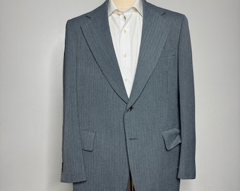 1960s Hart Schaffner Marx Vintage Wool 42L Blazer Sport Coat Mens