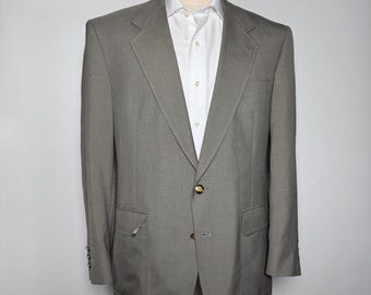 Hart Schaffner Marx Jack Nicklaus Blazer Mens 42R Brown Solid 2-Button Wool