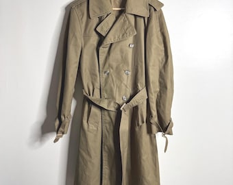 Finchley Fifth Avenue Mens Tan Classic Double Breast Trench Coat Nova Liner 44R
