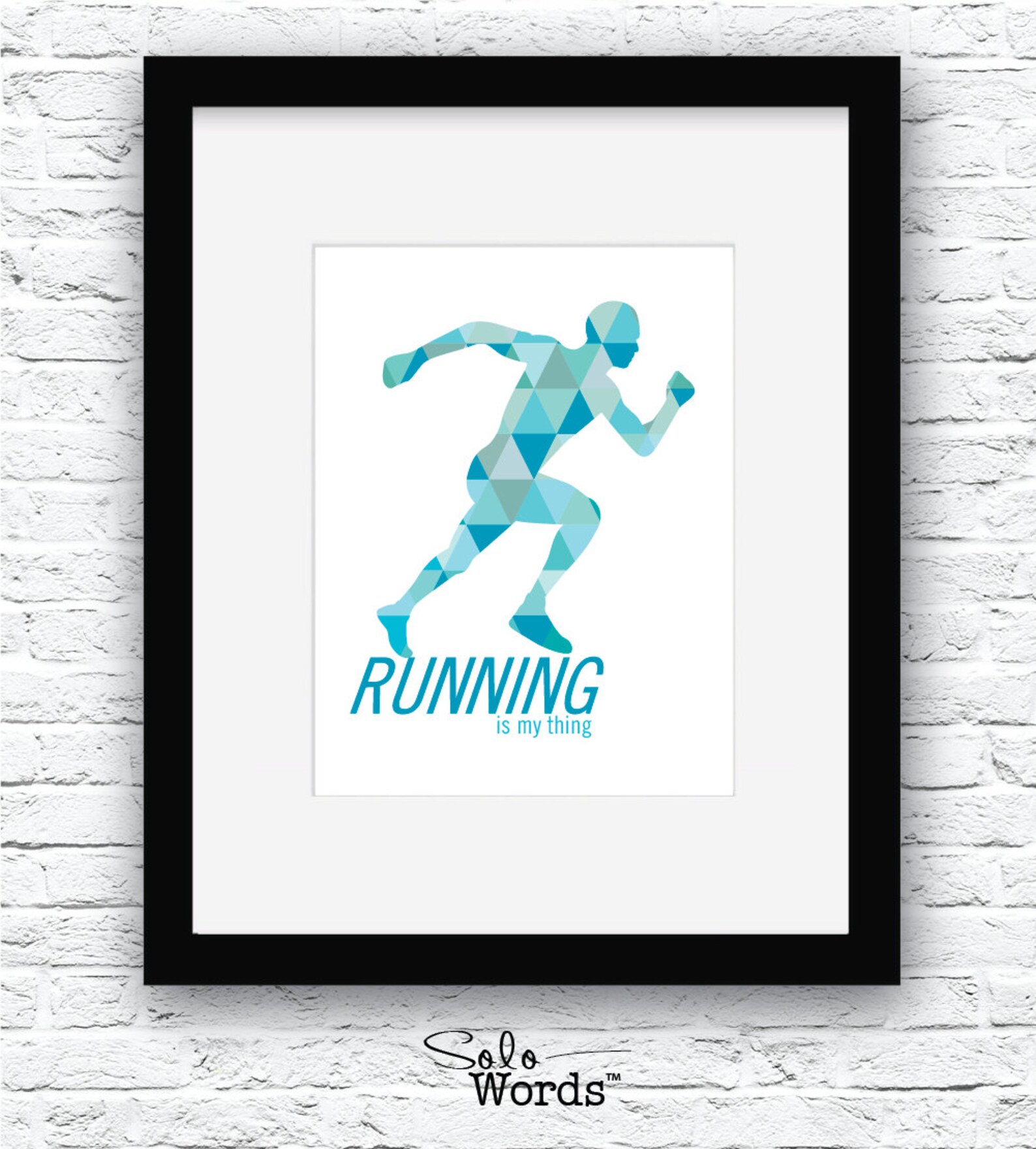 Running Art, Gifts for Runners, Running Wall Art, Running Decor, Runner