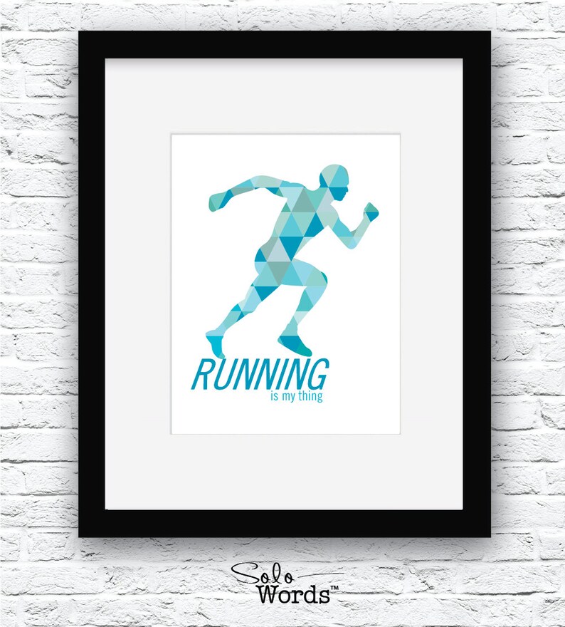 Running Art, Gifts for Runners, Running Wall Art, Running Decor, Runner