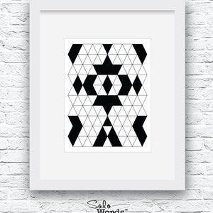 Minimalist Print, Black and White, Modern Minimalist Design, Printable Wall Art, Geometric Print, Geometric Art,Black and White Art,Digital image 1