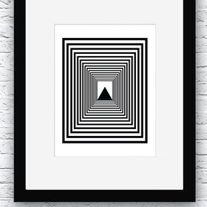 Geometric Art, Contemporary Art, Black Minimalist, Geometric Wall Art, Black and White Art, Geometric Print, Modern Art, Scandinavian Print image 3