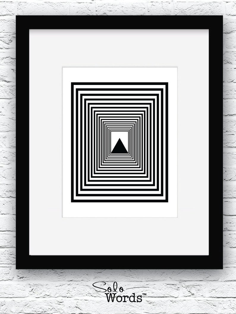 Geometric Art, Contemporary Art, Black Minimalist, Geometric Wall Art, Black and White Art, Geometric Print, Modern Art, Scandinavian Print image 3